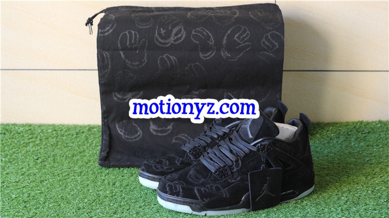 Authentic Kaws x Air Jordan 4 Cool Black